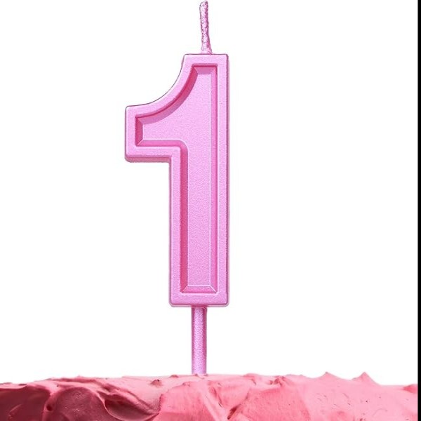 VELA NUMERO 1 PARTY ROSA PZA